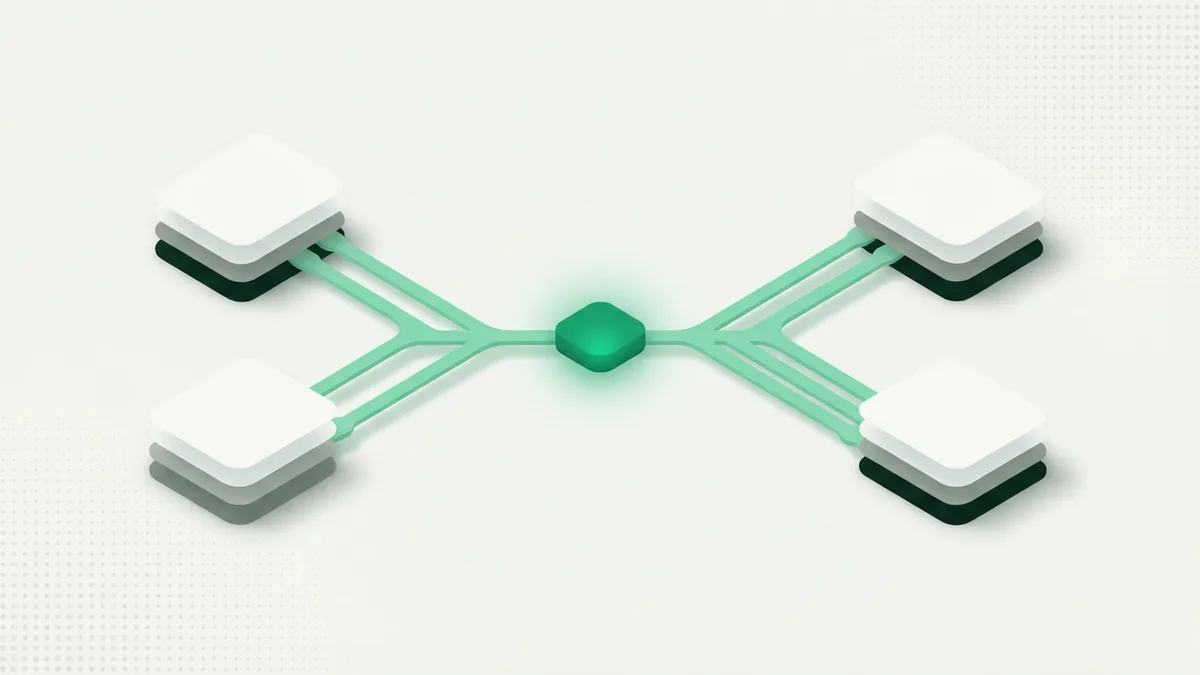 Two ACH transaction paths Two abstract ACH transaction routes for deposits and direct payments