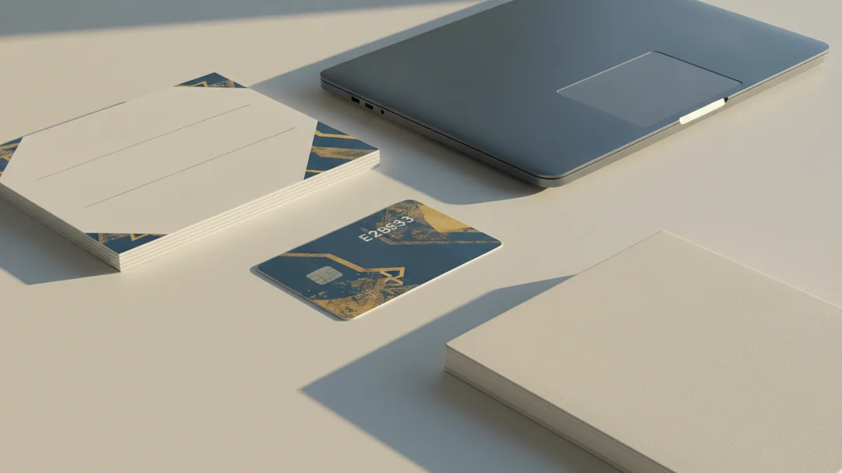 Merchant account onboarding review Business owner reviewing documents for digital merchant account approval