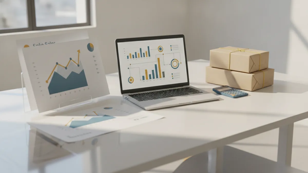 Business team planning online sales growth with payment and order records