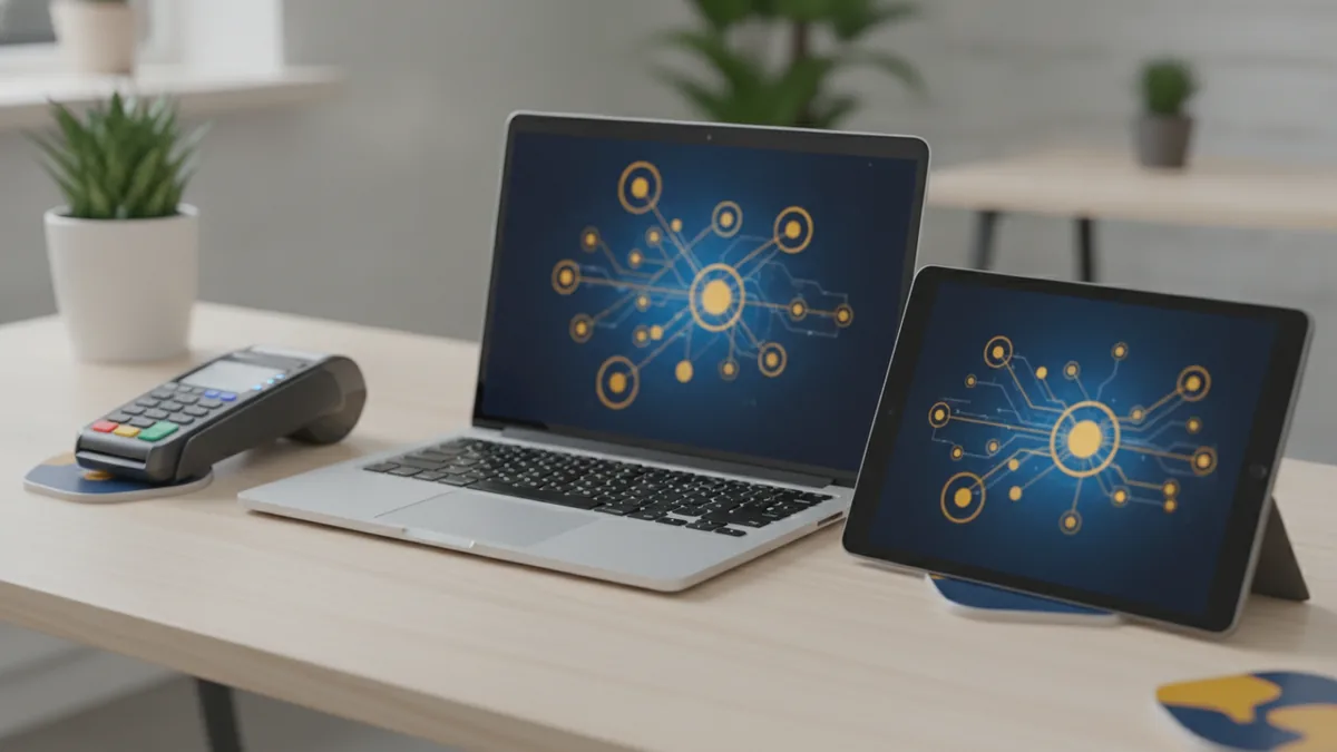 How payments are routed Business setup showing digital payment flow between tools and accounts