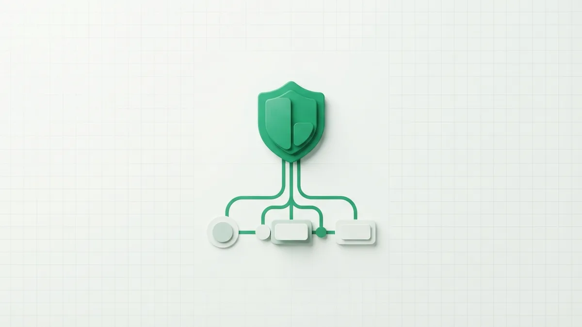 AI checks within payment security Abstract shield and connected nodes representing AI checks for payment safety