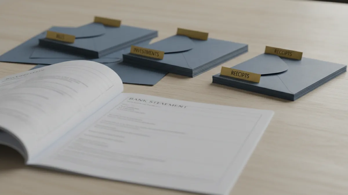 Set of common payment records including statements, confirmations, and invoices