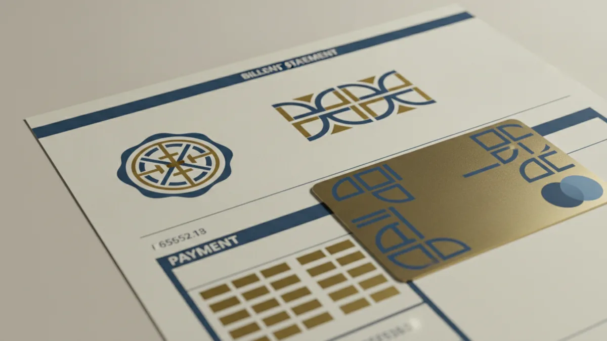 A receipt and card symbolize who appears as the merchant on billing statements