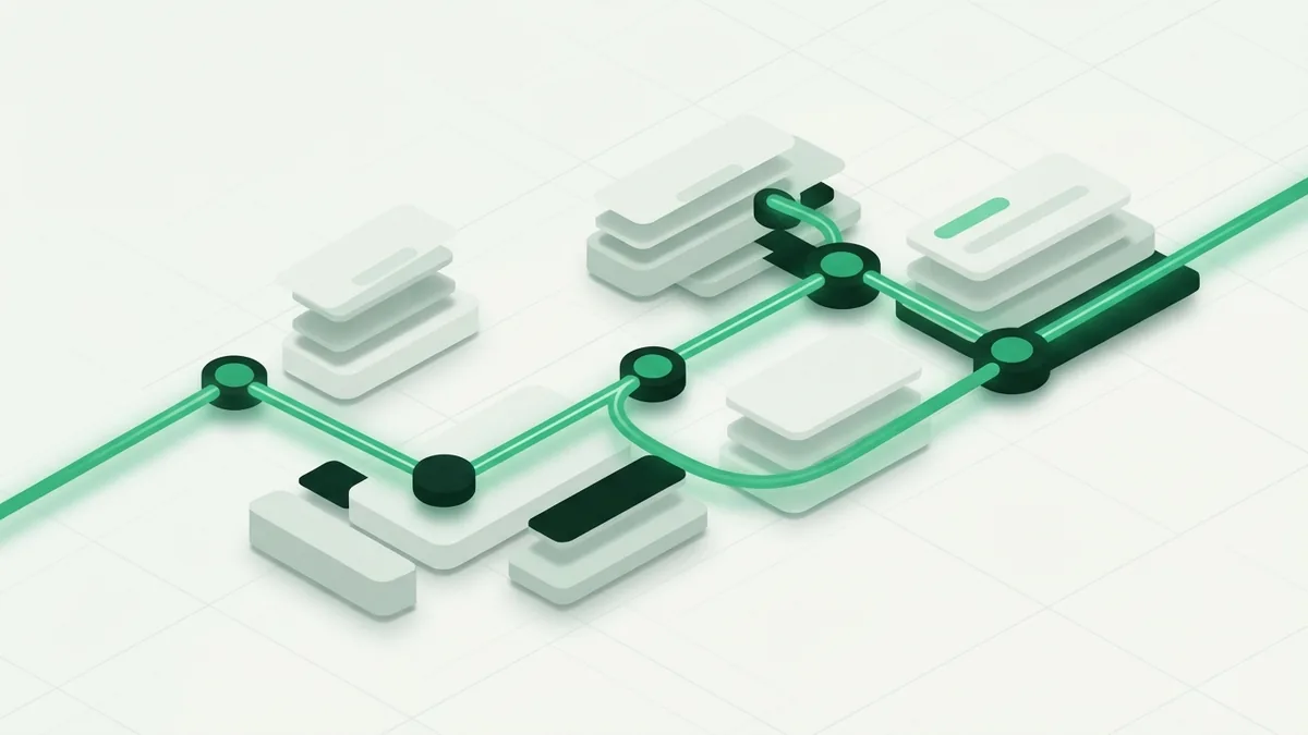 Abstract payment flow with connected nodes and settlement stages