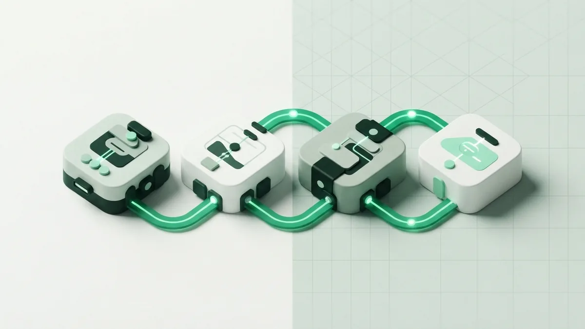 Compare payment gateway options Four abstract payment gateway modules linked along a simple routing path